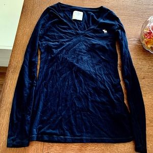 Abercrombie Long Sleeve Blue Top Medium